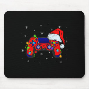 Tapis De Souris Contrôleur de jeu vidéo Santa Hat Christmas Gamer