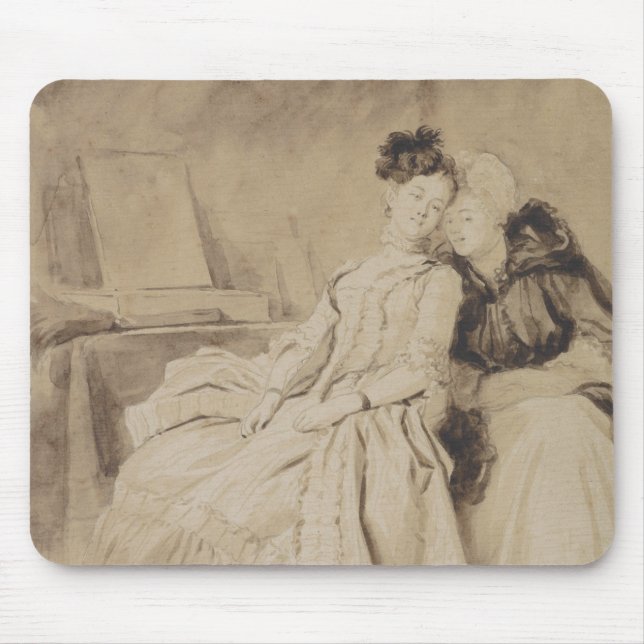 Tapis De Souris Conversation intime de Fragonard (Devant)