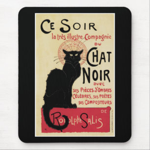 Tapis De Souris Conversation Noir