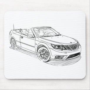 Tapis De Souris Converti 2008 de Saab 9-3
