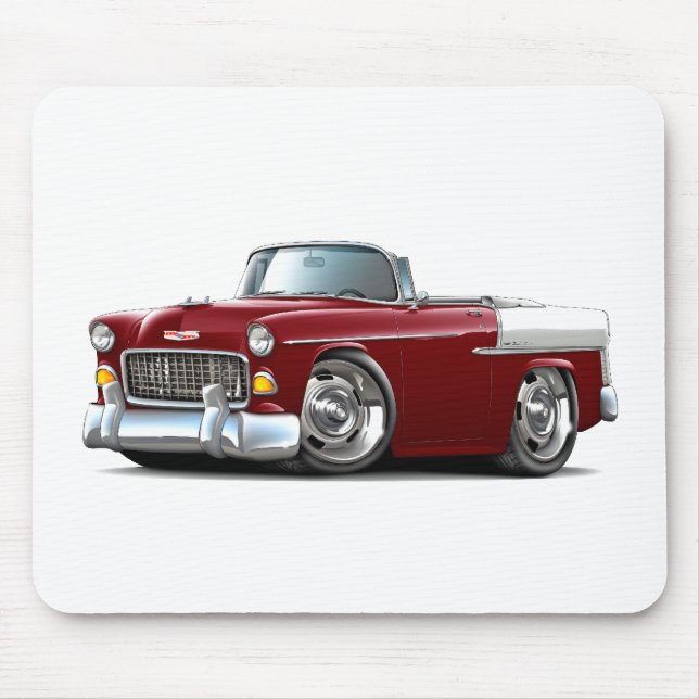 Tapis De Souris Convertible 1955 Marron-Blanc de Chevy Belair (Devant)