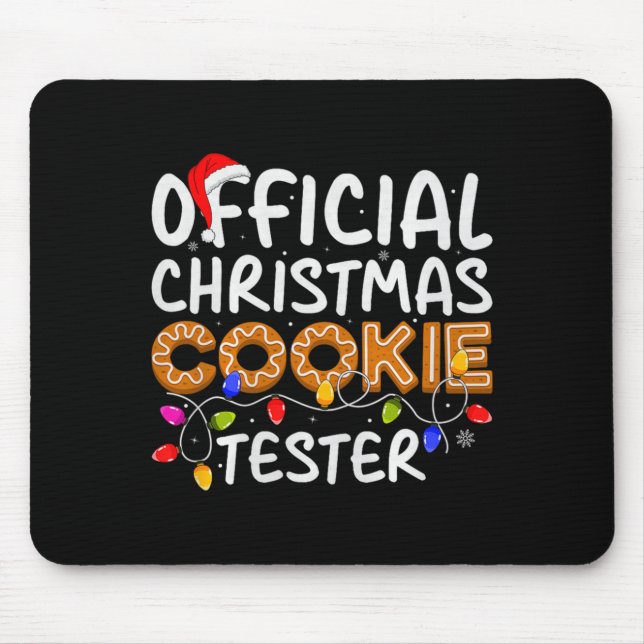 Tapis De Souris Cookie Baking Crew Christmas Cookie Tester Xmas Pr (Devant)