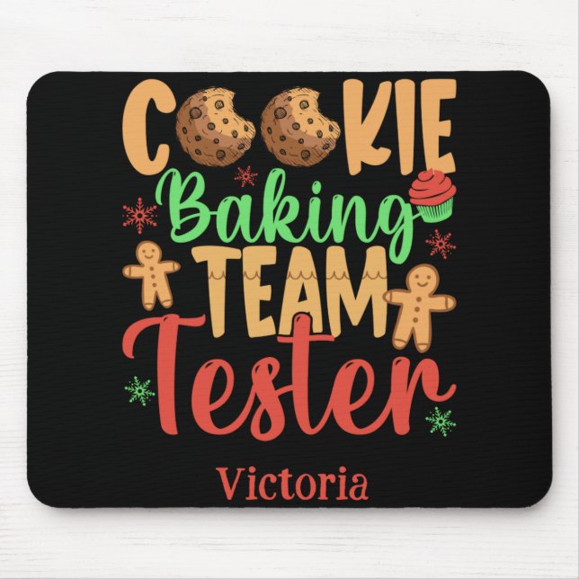 Tapis De Souris Cookie Baking Team Tester Name Holiday Toddler T S (Devant)