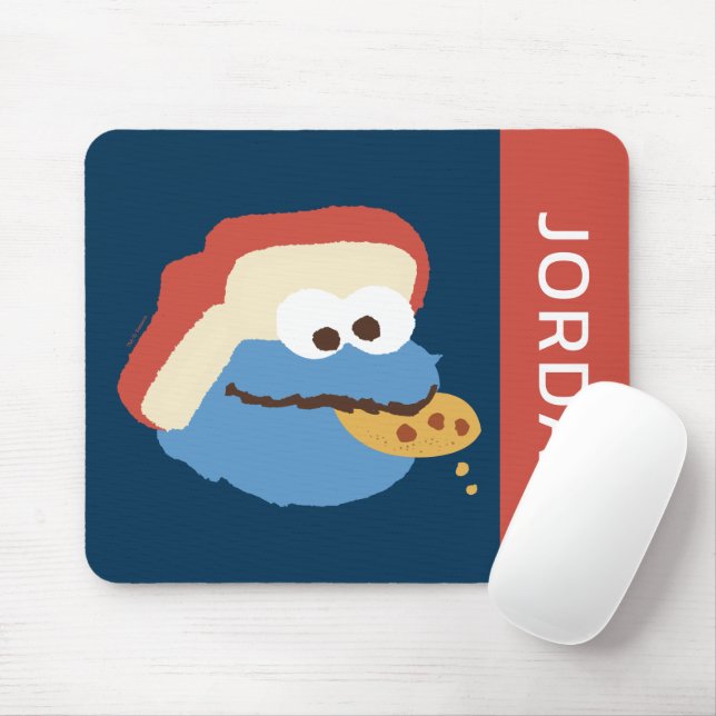 Tapis De Souris Cookie Monster Camp Cookies | Ajouter Votre Nom (Avec souris)