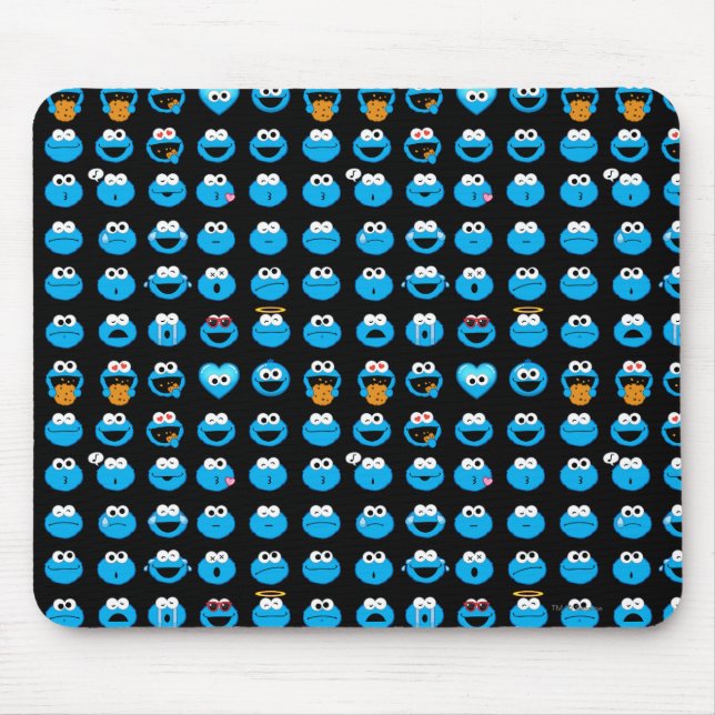 Tapis De Souris Cookie Monster Emoji Motif (Devant)