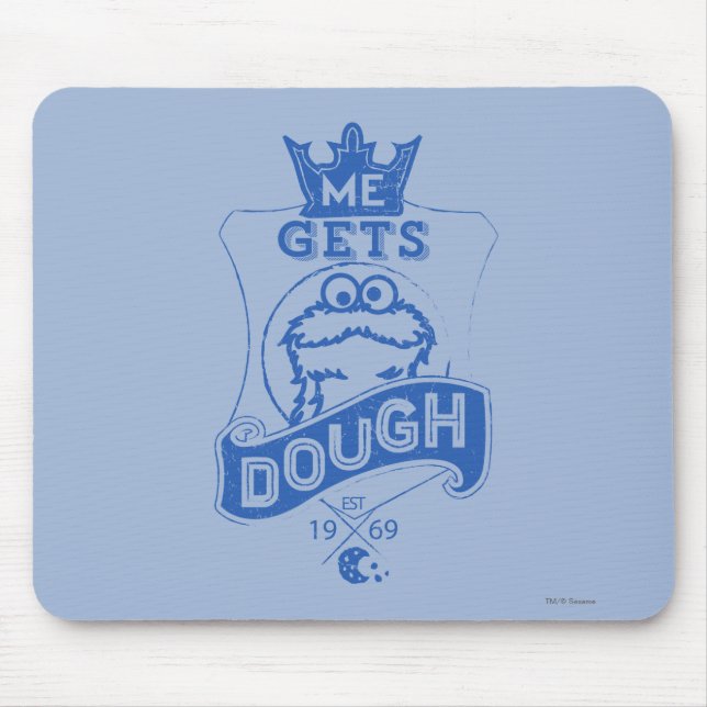 Tapis De Souris Cookie Monster Me Gets Dough (Devant)