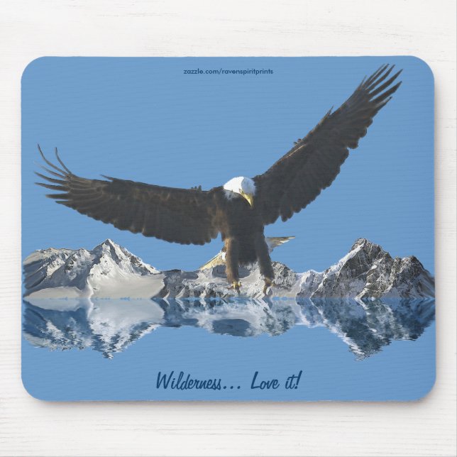 Tapis De Souris Cool Bald Eagle Wildlife Collection (Devant)
