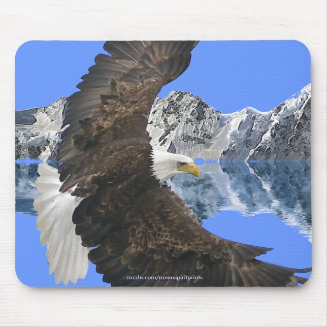 Tapis De Souris Cool Bald Eagle Wildlife Collection (Devant)