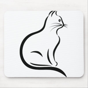 Tapis De Souris Cool Chat Remeras Hélix Ligne Hélix Animaux d'art