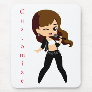 Tapis De Souris Cool fille chante Karaoke Thunder_Cove