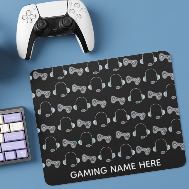 Tapis De Souris Cool Gamer Motif de jeu personnalisé BlacK (Créateur téléchargé)
