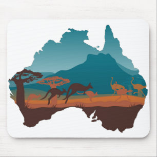 Tapis De Souris Cool Kangaroo Australie voyage Support Australie