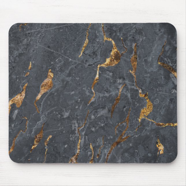 Tapis De Souris Cool Marble Gris Or (Devant)