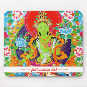 Tapis De Souris Cool oriental mandala vert Tara