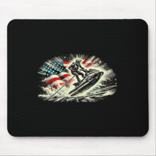 Tapis De Souris Cool Ski Pour Hommes Femmes Skieuses Us American F