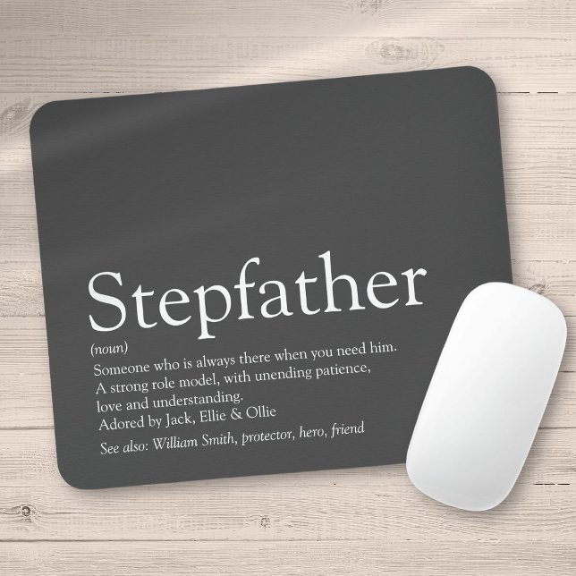 Tapis De Souris Cool Stepfather, Stepdad Définition Fun Grey (Cool Stepfather, Stepdad Definition Fun Gray Mouse Pad)