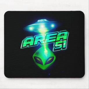 Tapis De Souris Cool Zone 51 Espace Alien