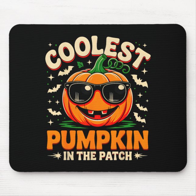 Tapis De Souris Coolest Pumpkin In The Patch Groovy Halloween For  (Devant)