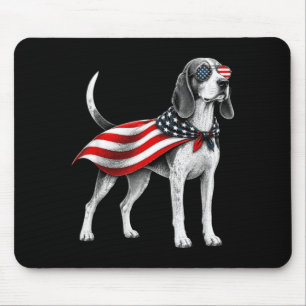 Tapis De Souris Coonhound 4 juillet drapeau américain chien patrio