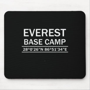 Tapis De Souris Coordonnées du camp de base de l'Everest 
