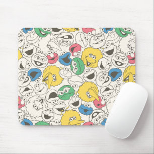 Tapis De Souris Copains de Rue Sésame   Motif principal grosse têt
