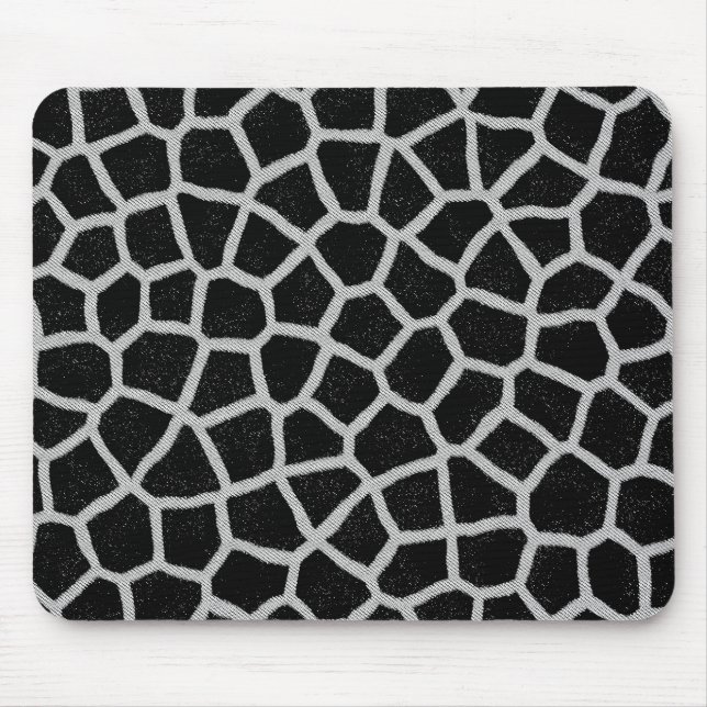 Tapis De Souris Copie noire et blanche de girafe (Devant)