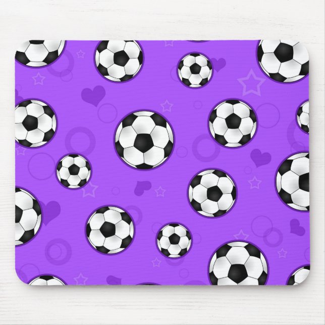 Tapis De Souris Copie pourpre mignonne d'étoile du football (Devant)