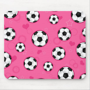 Tapis De Souris Copie rose mignonne d'étoile du football
