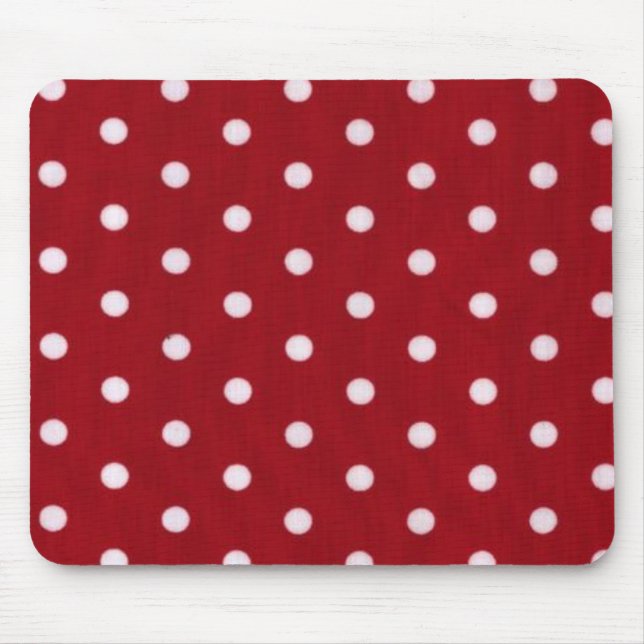 Tapis De Souris Copie rouge de point de polka (Devant)
