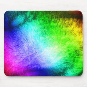 Tapis De Souris Copie velue d'arc-en-ciel
