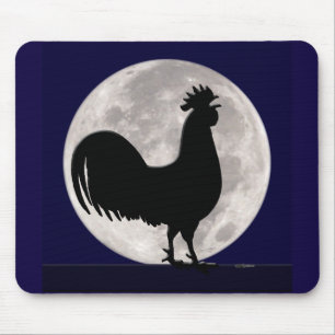 Tapis De Souris Coq au clair de lune
