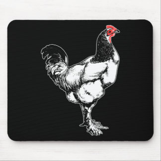 Tapis De Souris Coq de ferme vintage design minimaliste de poulet 