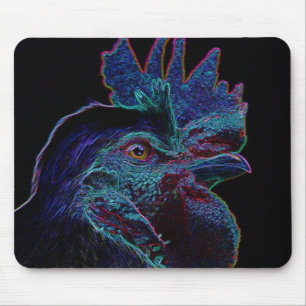Tapis De Souris coq noir