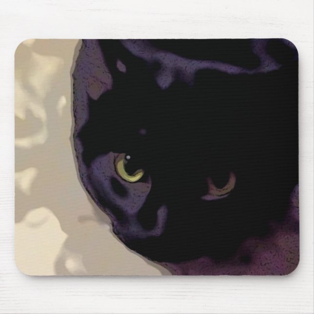 Tapis De Souris Coque de chat noir (Devant)