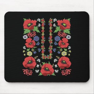 Tapis De Souris Coquelicots Ukraine Chemise Florale Ukrainienne Vy
