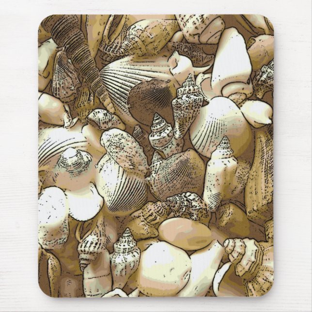 Tapis De Souris Coquillages à la plage (Devant)