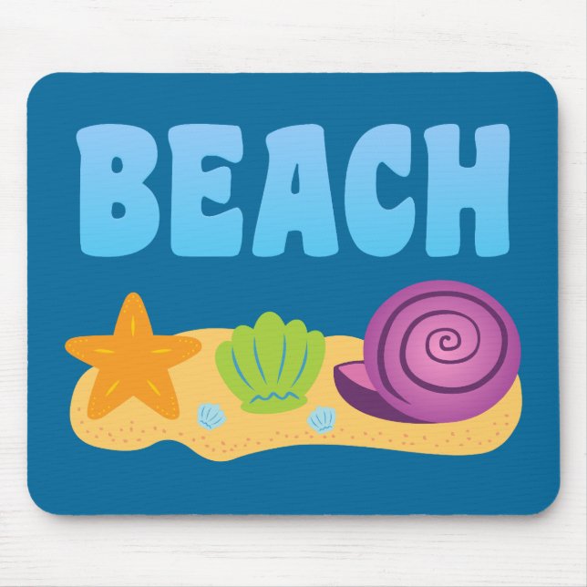 Tapis De Souris Coquillages De Plage (Devant)