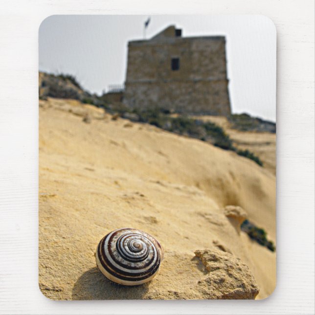 Tapis De Souris Coquille, sable et tour (Devant)