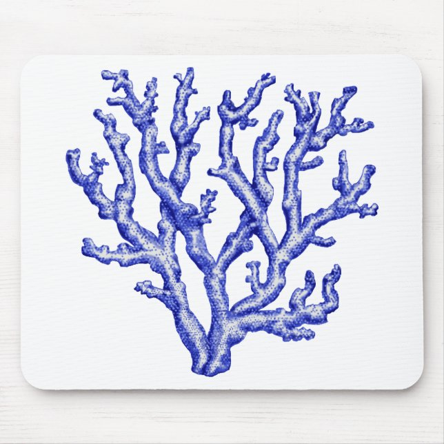 Tapis De Souris Corail bleu (Devant)