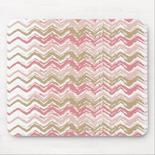 Tapis De Souris Coral Spice Scribble ZigZag Chevron Motif