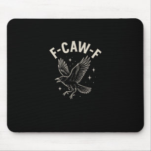 Tapis De Souris Corbeau F-Caw-F Oiseau Drôle Lune Gothique Humour 
