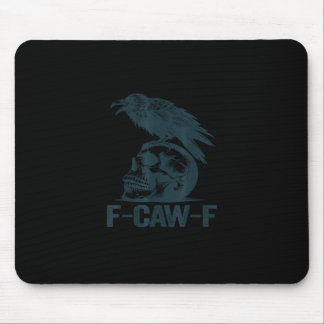 Tapis De Souris Corbeau F-Caw-F Rétro Amateur de Corbeau Drôle