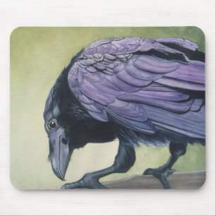 Tapis De Souris Corbeau noir corbeau corbeau panier original aquar