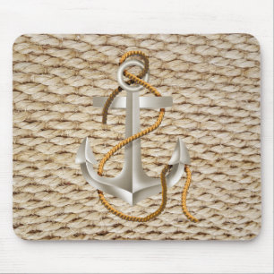 Tapis De Souris Corde nautique et souris d'Ancre