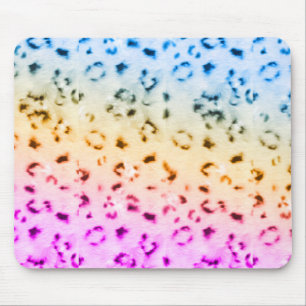 Tapis De Souris Corey Tiger 80s Retro Neon Snow Leopard Mousepad