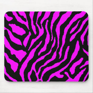 Tapis De Souris COREY TIGER 80's RETRO ROSE STRIPES NOIRES