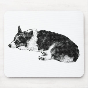 Tapis De Souris Corgi au Regard Fort