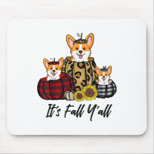 Tapis De Souris Corgi Dans Le Citrouille Leopard L'Automne Thanksg