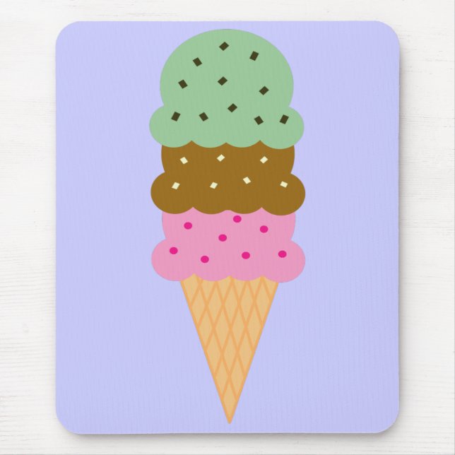 Tapis De Souris Cornet de crème glacée Mousepad (Devant)
