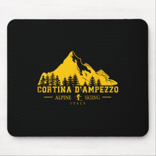 Tapis De Souris Cortina D'ampezzo Italie Station de ski Alpine Ski